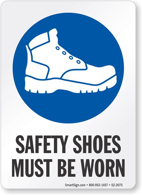 Safety Shoes Must Be Worn Job Site Safety Sign Sku S2 2075
