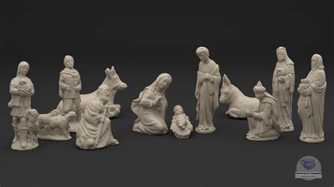 Nativity Figurines For 3d Printing Visualisierung Der Vergangenheit