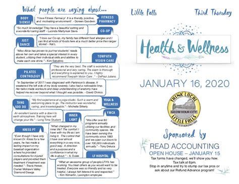 Health & Wellness - January 2020 - My Little Falls