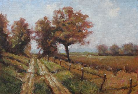 The road home 2 40h60 cm, oil on canvas. Country Road - Landscape Oil painting | Fine Arts Gallery ...