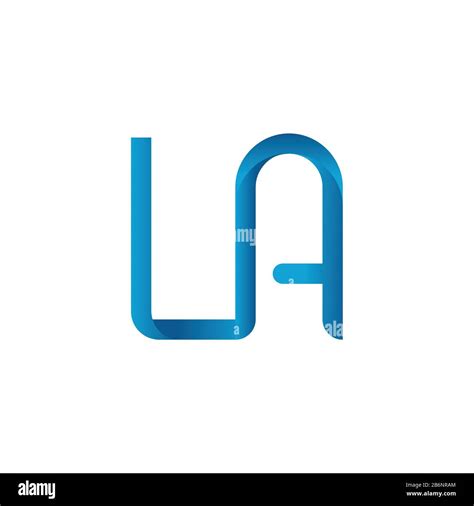 Initial La Letter Business Logo Design Vector Template Abstract Letter