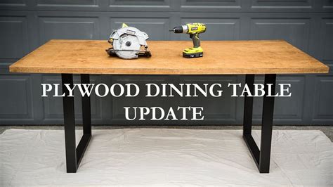 Lay out the table top pattern. UPDATE - DIY Plywood Dining Table - YouTube
