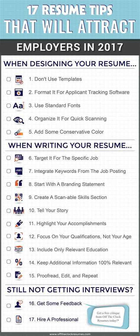Create a resume in minutes & get more job interviews. (4) 17 Resume Tips That Will Attract Employers In 2017 ...