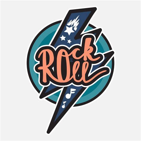 Rock And Roll Lettering 13927361 Vector Art At Vecteezy