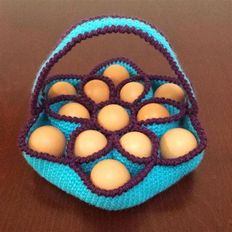 Baker S Dozen Egg Basket Pattern By Ana H Craftsy Easter Crochet Crochet Crafts Crochet