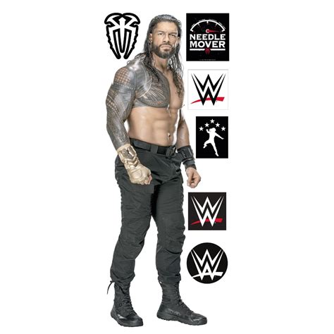 Wwe Roman Reigns Wrestler Decal Bonus Wall Sticker Set Themed