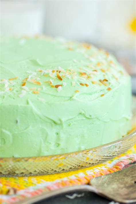 Pistachio Cake With Pistachio Frosting The Gold Lining Girl