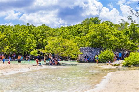 Playa Del Carmen Quintana Roo Mexico Playa Tropical Mexicana Cenote Punta Esmeralda Playa