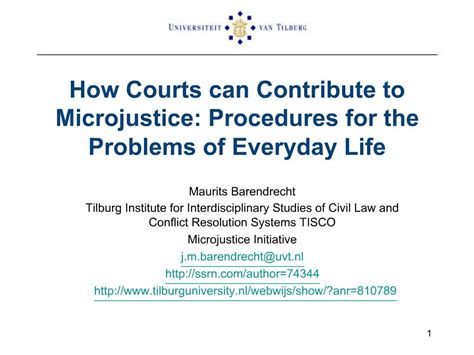 Ppt How Courts Can Contribute To Microjustice Procedures For The
