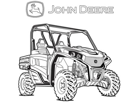 John Deere 4 Coloring Page - Free Printable Coloring Pages for Kids