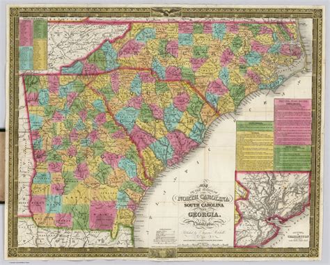 North Carolina South Carolina And Georgia David Rumsey Historical Map