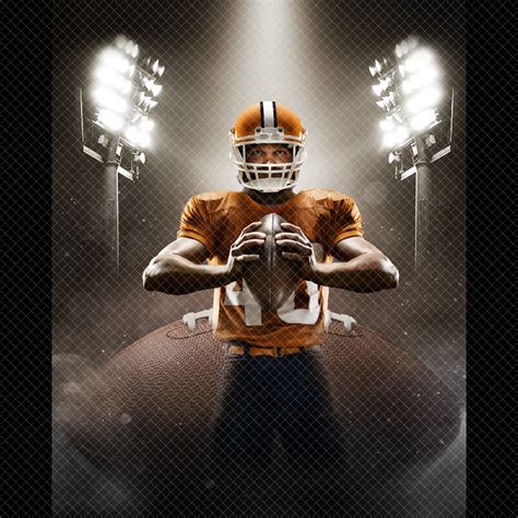 Football Sports Digital Backdrop Lighted Ball