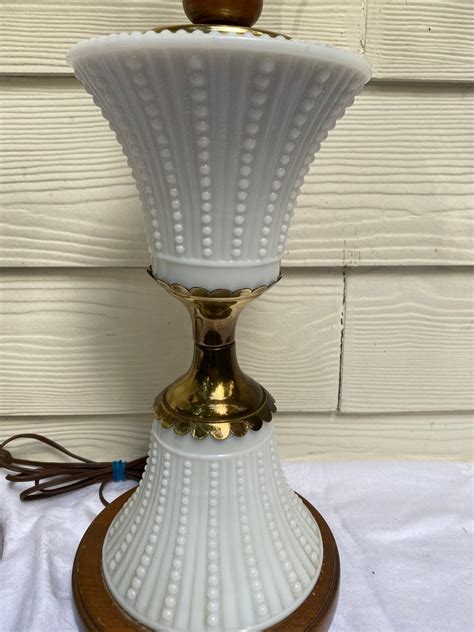 Fenton Hobnail Milk Glass Table Lamps Vintage Milk Glass Etsy