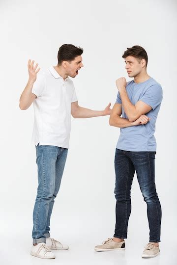 Premium Photo Full Length Portrait Of Two Angry Young Men Arguing