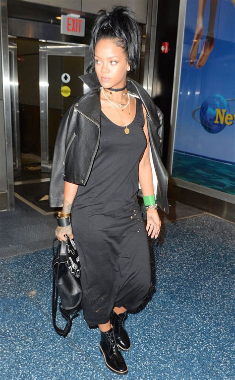 Forgetting Something Rihanna Goes Braless Wears See Through Dress At