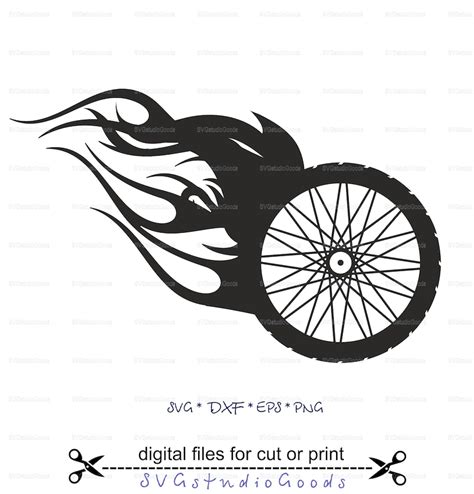 Motorcycle Wheel Svg Motorcycle Wheel For Cricut Eps Dxf Etsy