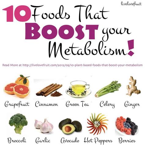 Together, they protect you from serious diseases and help you rid of your visceral fat. Infographic: 10 Foods That Boost Your Metabolism ...