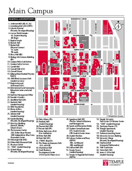 33 Map Of Temple University Maps Database Source