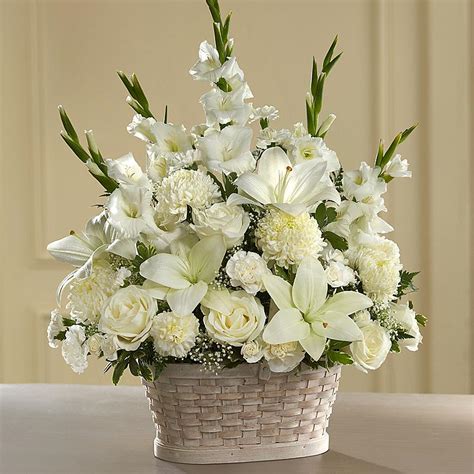 Winter weddings are all about purity, grace and elegance. My Peaceful Garden Funeral Flower Arrangement - Flowers ...