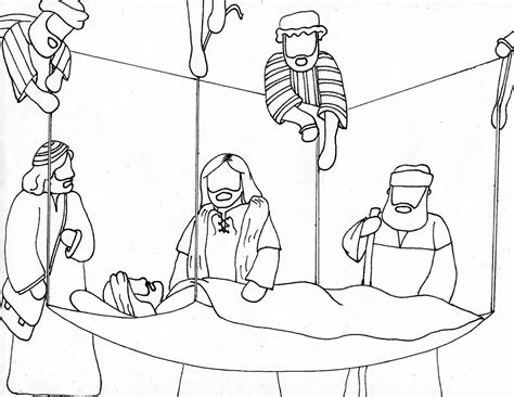 Jesus Heals The Sick Coloring Pages