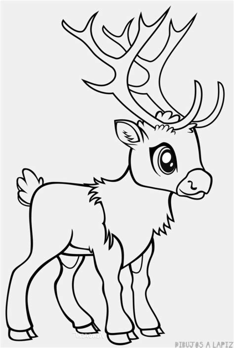 ᐈ Dibujos de Renos【TOP 30】Animados para colorear