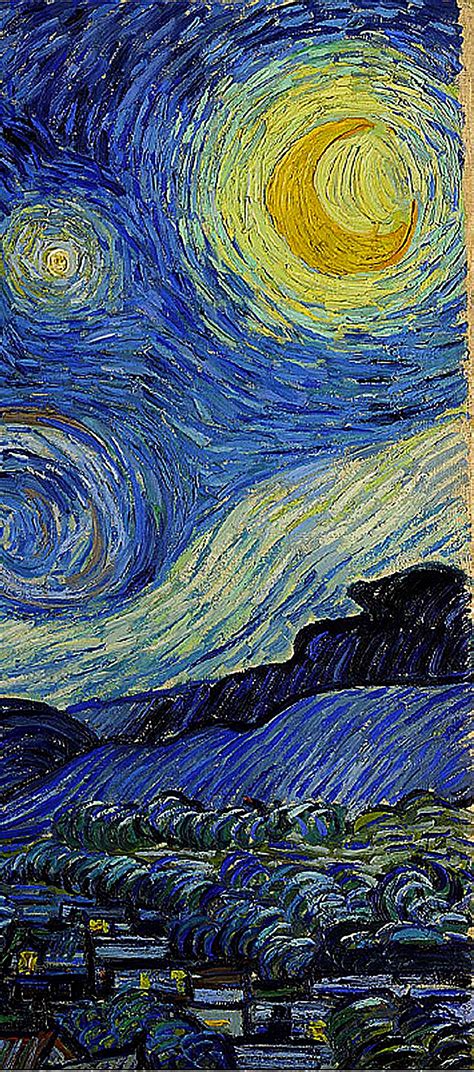 Van gogh lived well in the hospital; 'Starry Night' detail 1889 Vincent van Gogh | Art ...