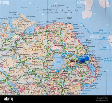 Road Map Of Ireland And Northern Ireland