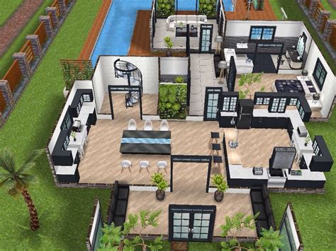 House 77 Ground Level Sims Simsfreeplay Simshousedesign Maison