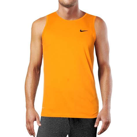 Nike Mens Orange Fitness Standard Fit Training Muscle Tank Athletic L