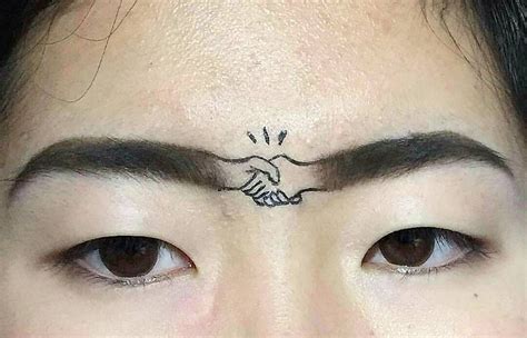 5 Tattooed Eyebrows Pictures Before And After For You Samurai Helmet Tattoo