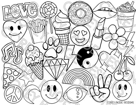 Emoji Coloring Sheet Coreypaigedesigns