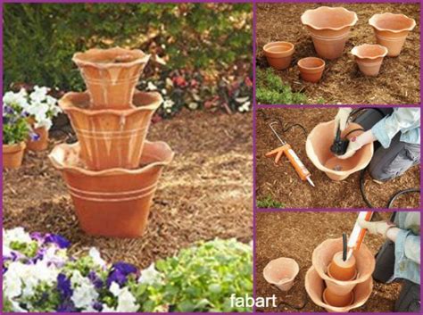 Diy Terracotta Clay Pot Fountain Projects Tutorials Diy Garden