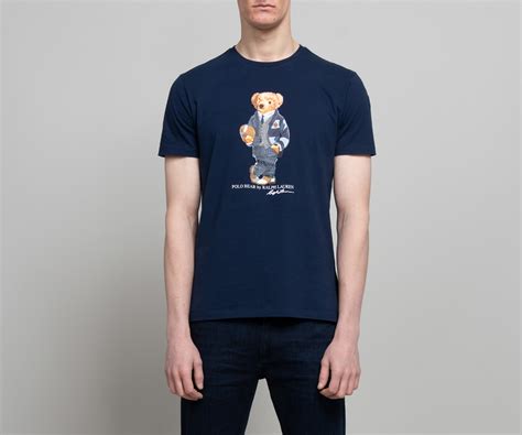 Polo Ralph Lauren Ralph Lauren Teddy Bear Print T Shirt Navy