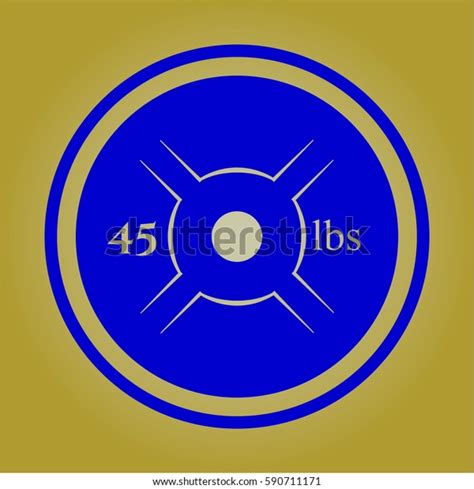 Vector Illustration Weight Lifting Plate Icon Stock Vector Royalty