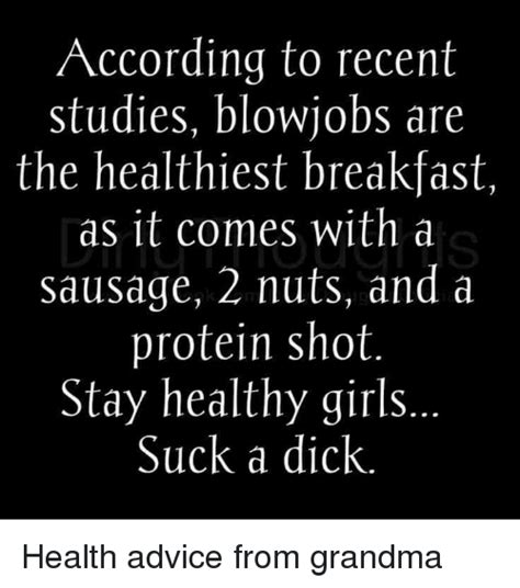 According To Recent Studies Blow Jobs Are The Healthiest Breakfast As