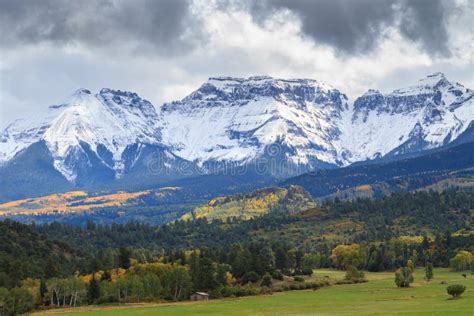 The Scenic Beauty Of The Colorado Rocky Mountains Autumn Scene Stock