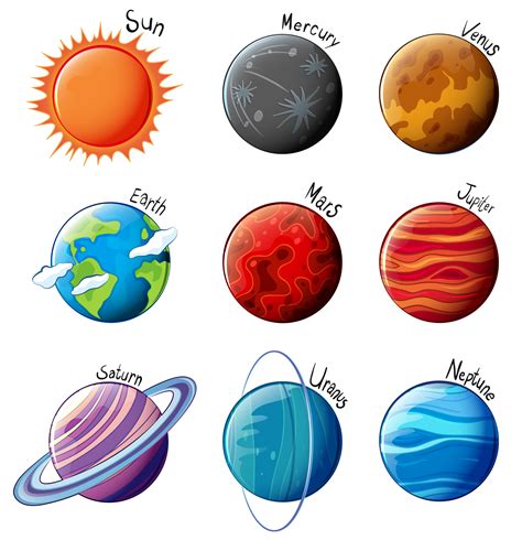 Planetas Del Sistema Solar Vector En Vecteezy