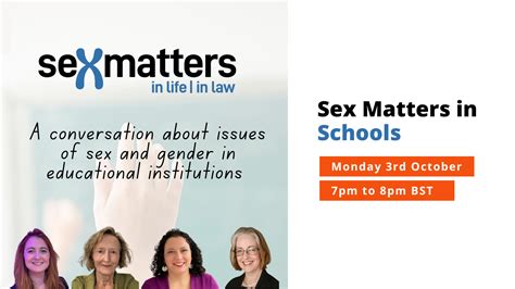 Sex Matters In Schools Webinar Sex Matters