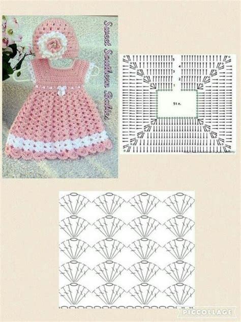 Gráficos para vestidos em crochet grátis Feltro e moldes para