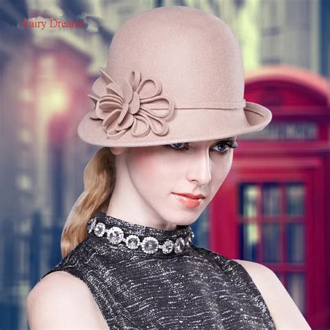 Fairy Dreams Woolen Panama Caps Autumn Winter Black Red England Women