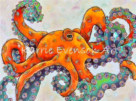 Octopus Wall Art Octopus Wall Art Whimsical Art Art