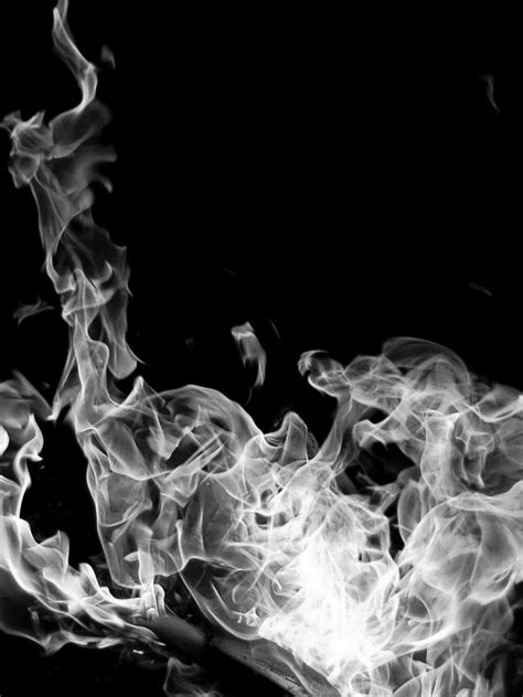 Black And White Flames Abstract Black And White Android Wallpaper
