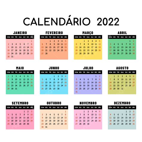 Portuguese Vector Hd Images 2022 Portuguese Color Calendar 2022
