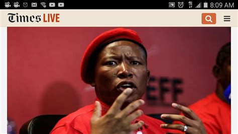 Julius Malema Expropriation Of African Land Without Compensation Youtube