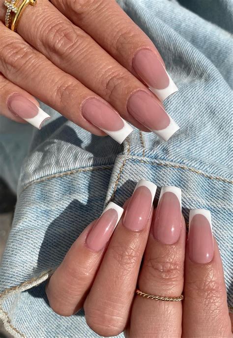 38 Elegant French Tip Coffin Nails Youll Love In Summer Page 38 Of