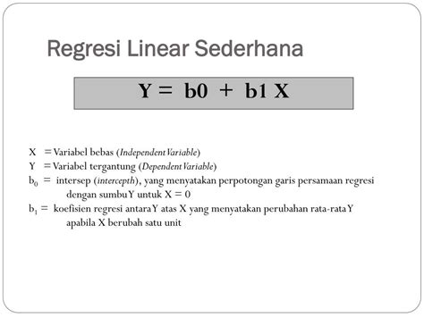 Analisis Regresi Linear Sederhana Simple Linear Regression Electrical