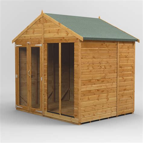 6 X 8 Premium Tongue And Groove Apex Summerhouse Double Doors 12mm
