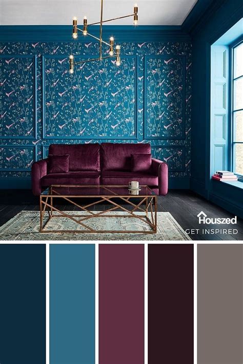 Burgundy & Teal Color Inspiration in 2020 | Teal living room colors