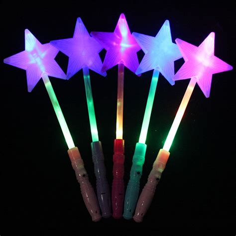 Led Magic Star Wand Flashing Lights Up Glow Sticks Party Concert