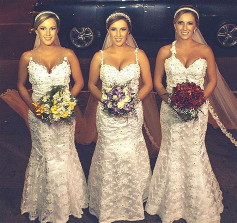 Identical Triplets Get Married On The Same Day At The Same Time 6 Pics